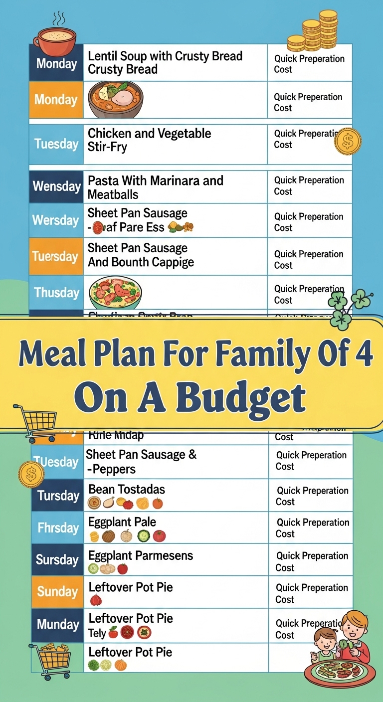 Meal Plan For Family Of 4 On A Budget