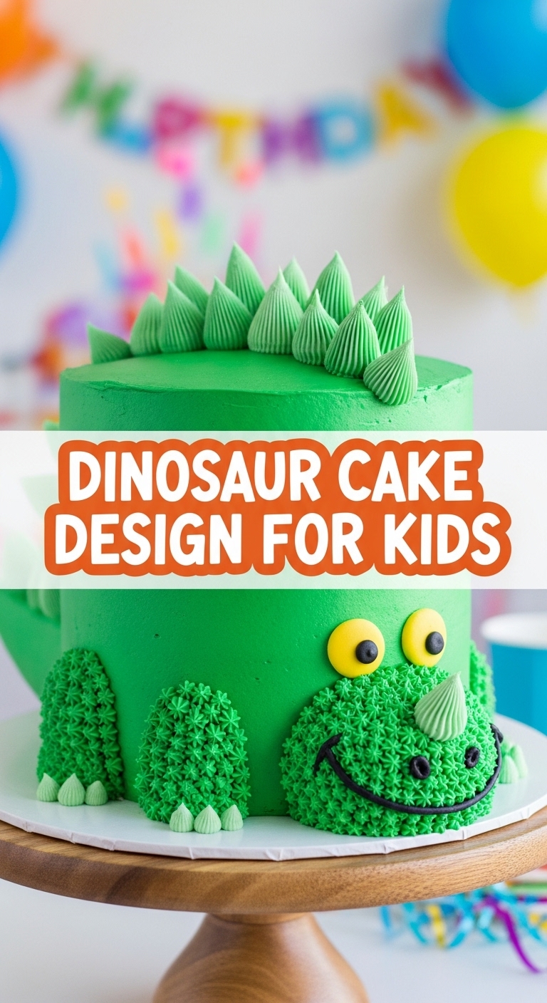 Dinosaur Cake Design For Kids