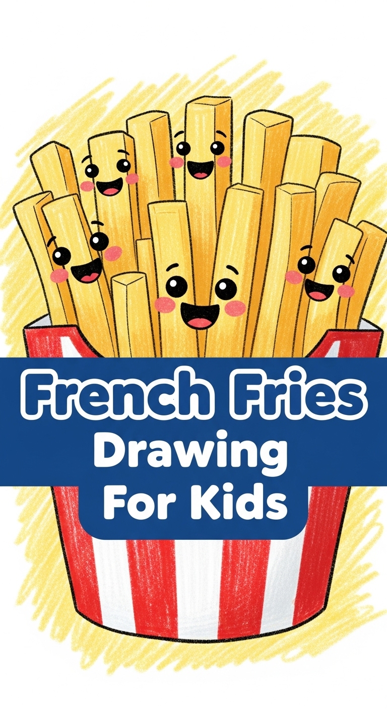French Fries Drawing For Kids
