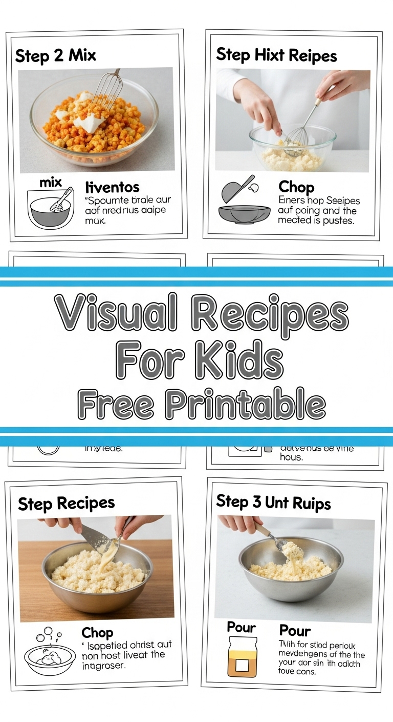 Visual Recipes For Kids Free Printable
