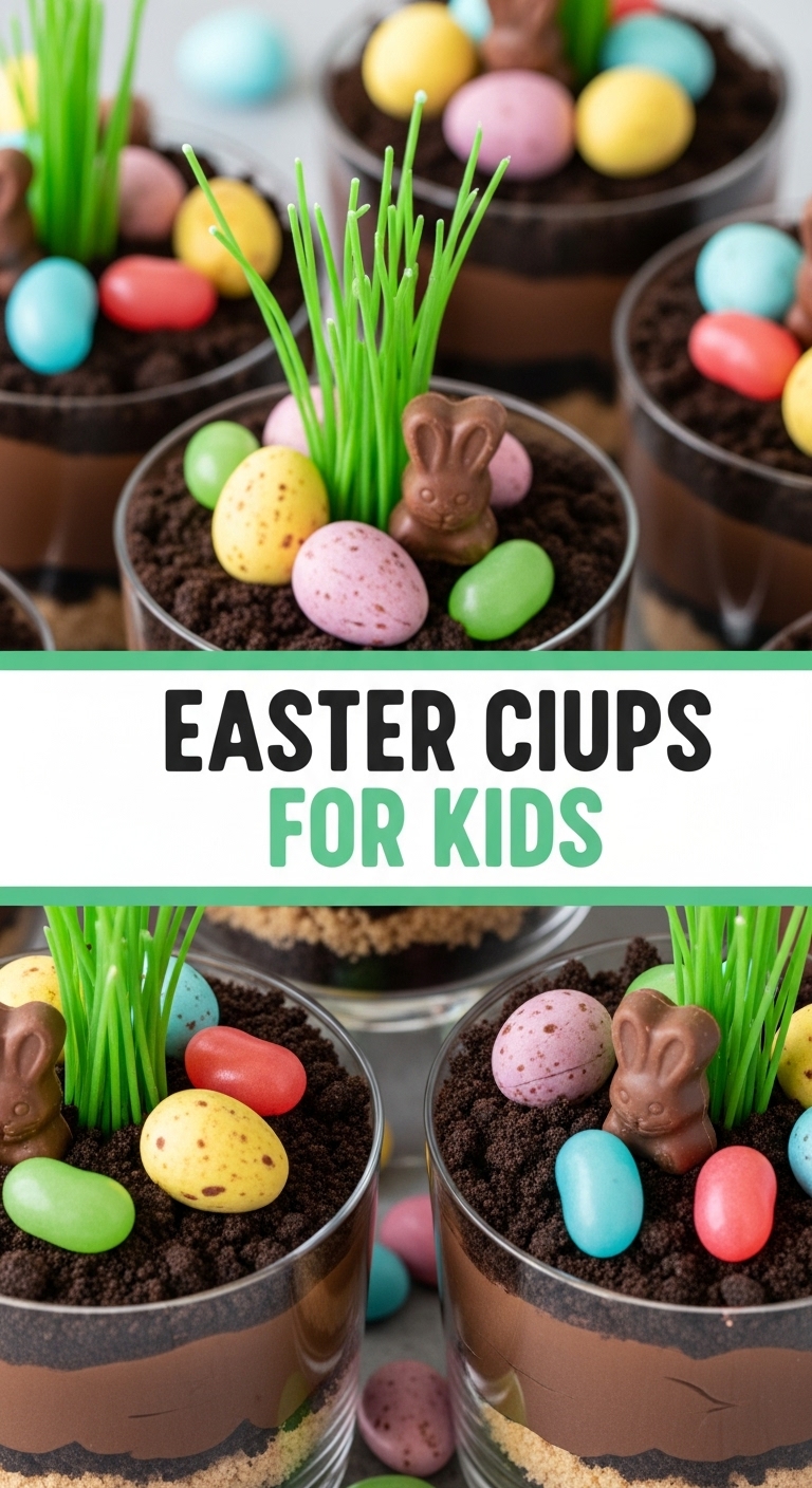 Easter Dirt Cups For Kids