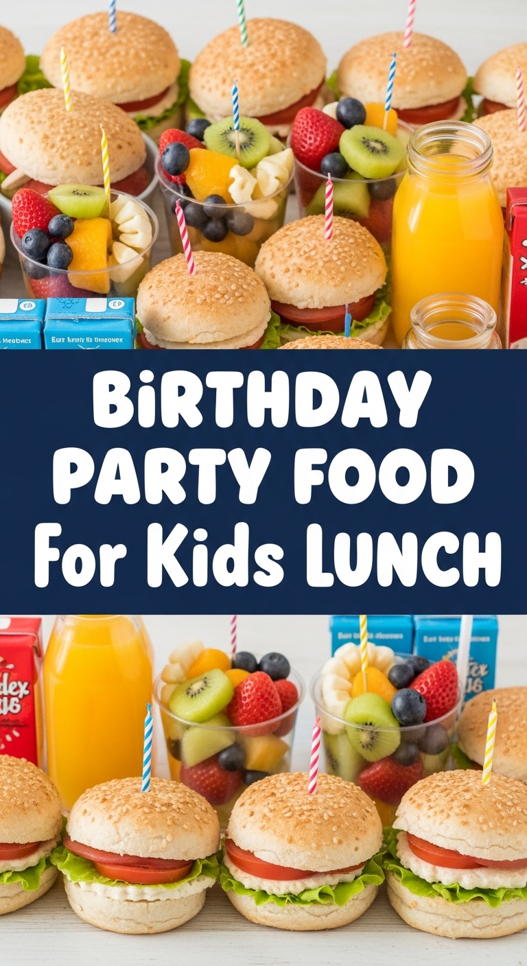Birthday Party Food For Kids Lunch