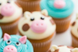 Farm Animal Cupcakes For Kids