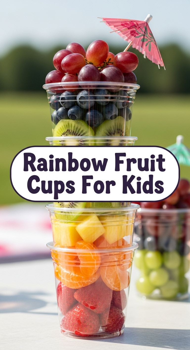 Rainbow Fruit Cups For Kids