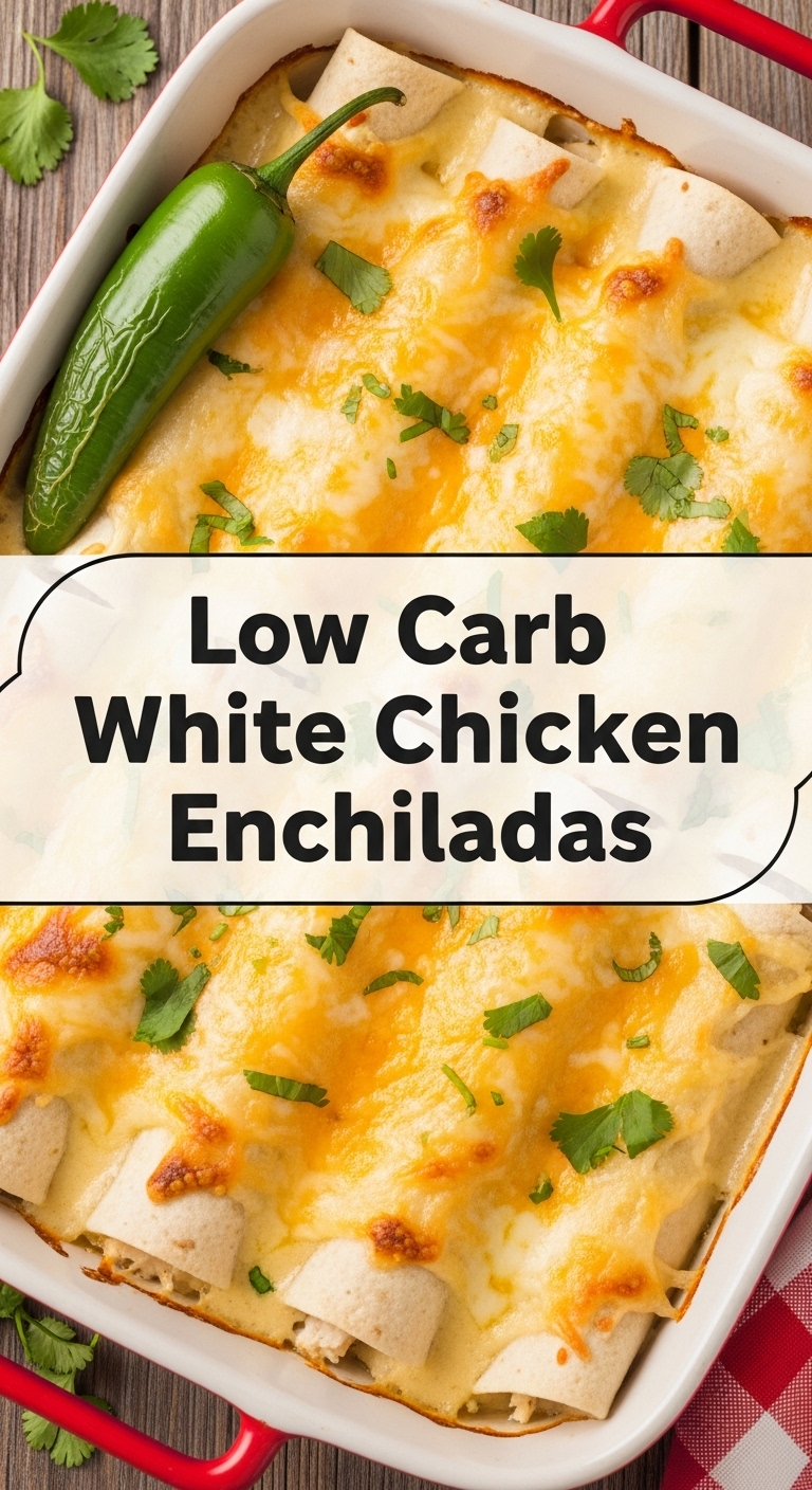 Low Carb White Chicken Enchiladas