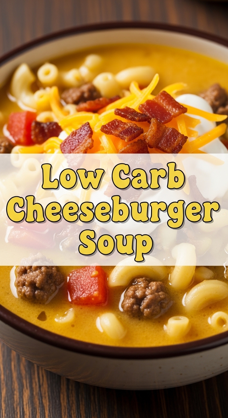 Low Carb Cheeseburger Soup