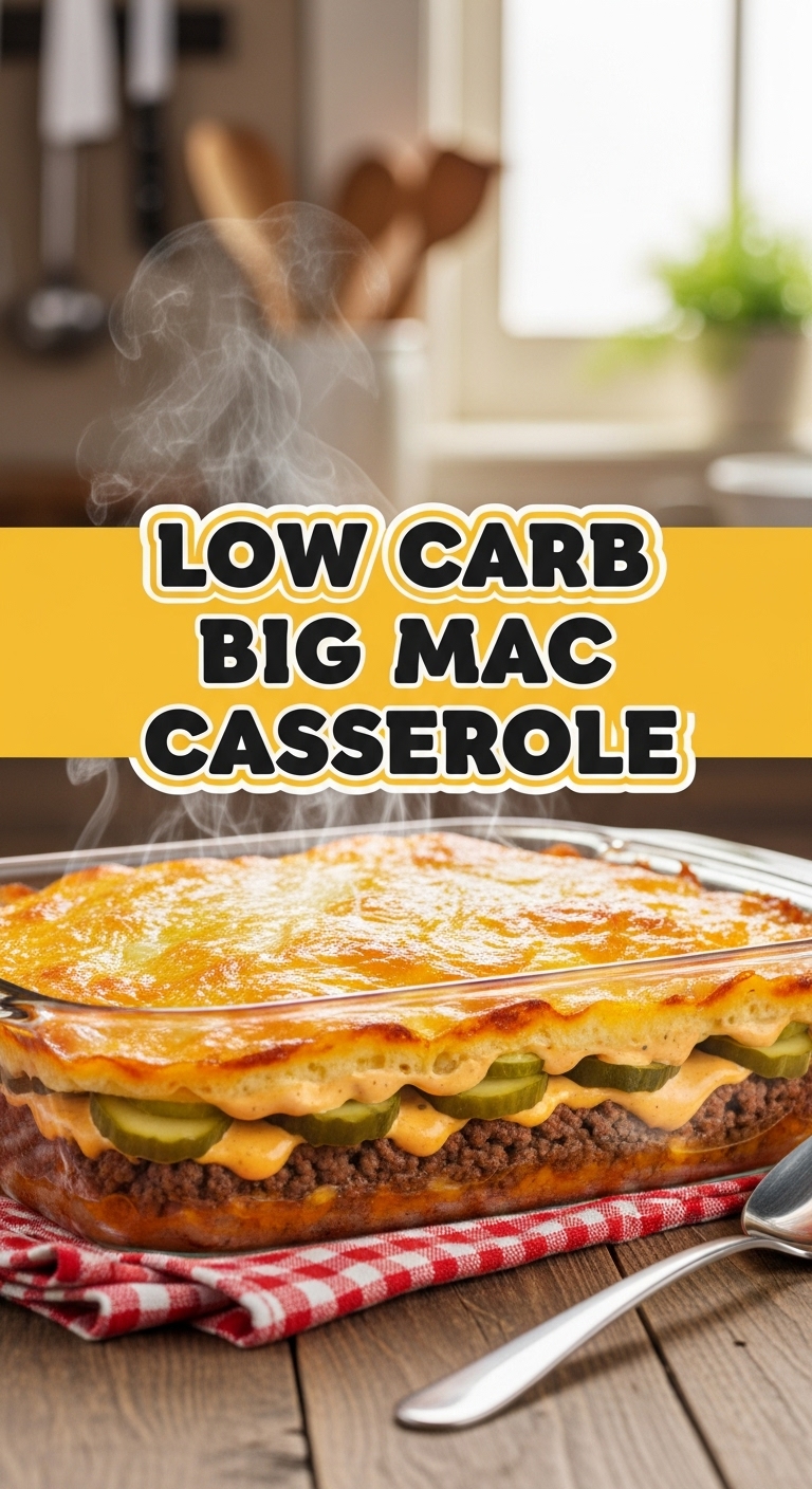Low Carb Big Mac Casserole