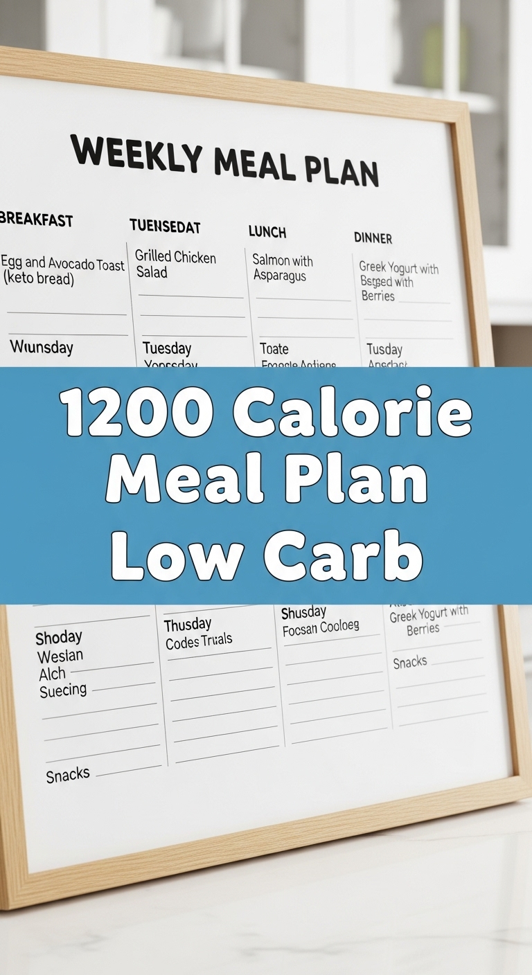 1200 Calorie Meal Plan Low Carb