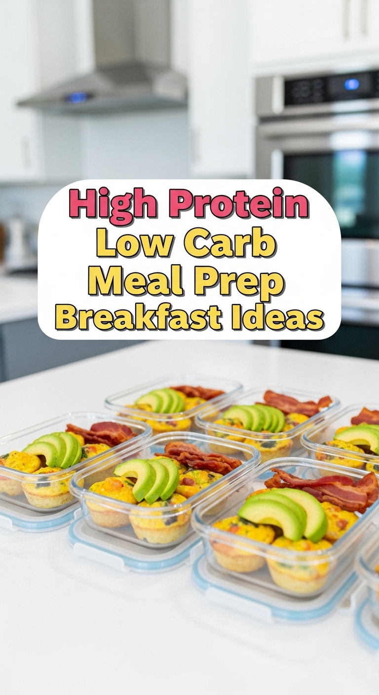 High Protein Low Carb Meal Prep Breakfast Ideas
