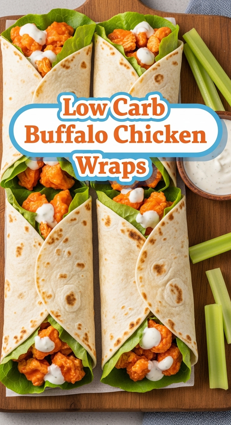 Low Carb Buffalo Chicken Wraps