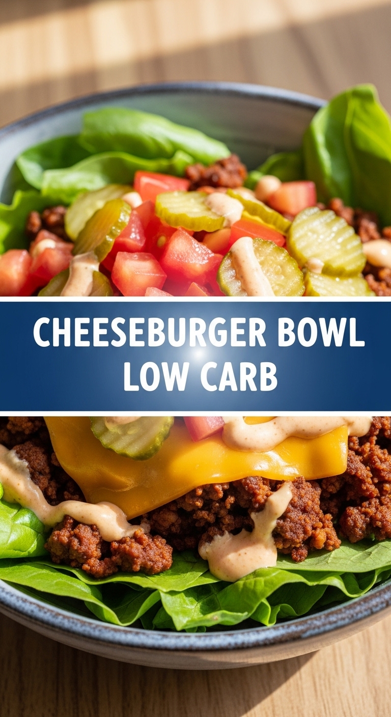 Cheeseburger Bowl Low Carb