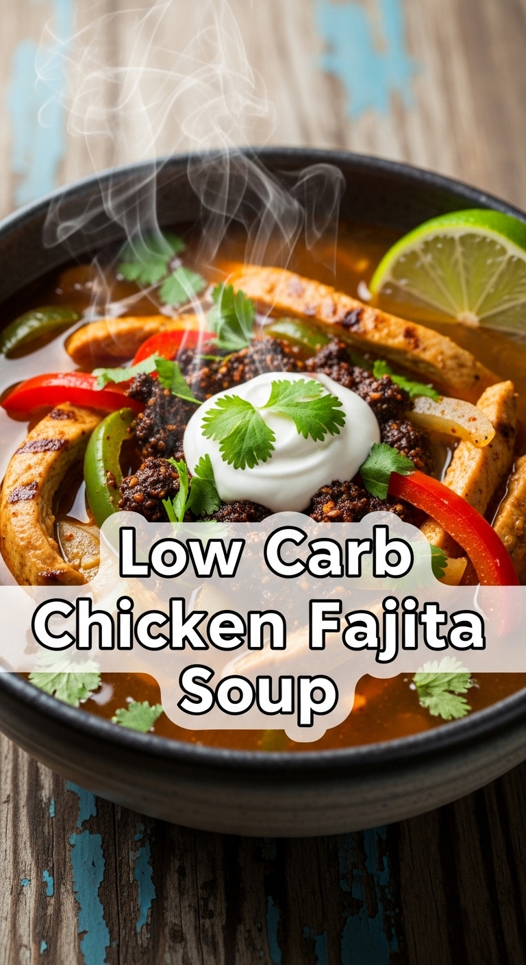 Low Carb Chicken Fajita Soup