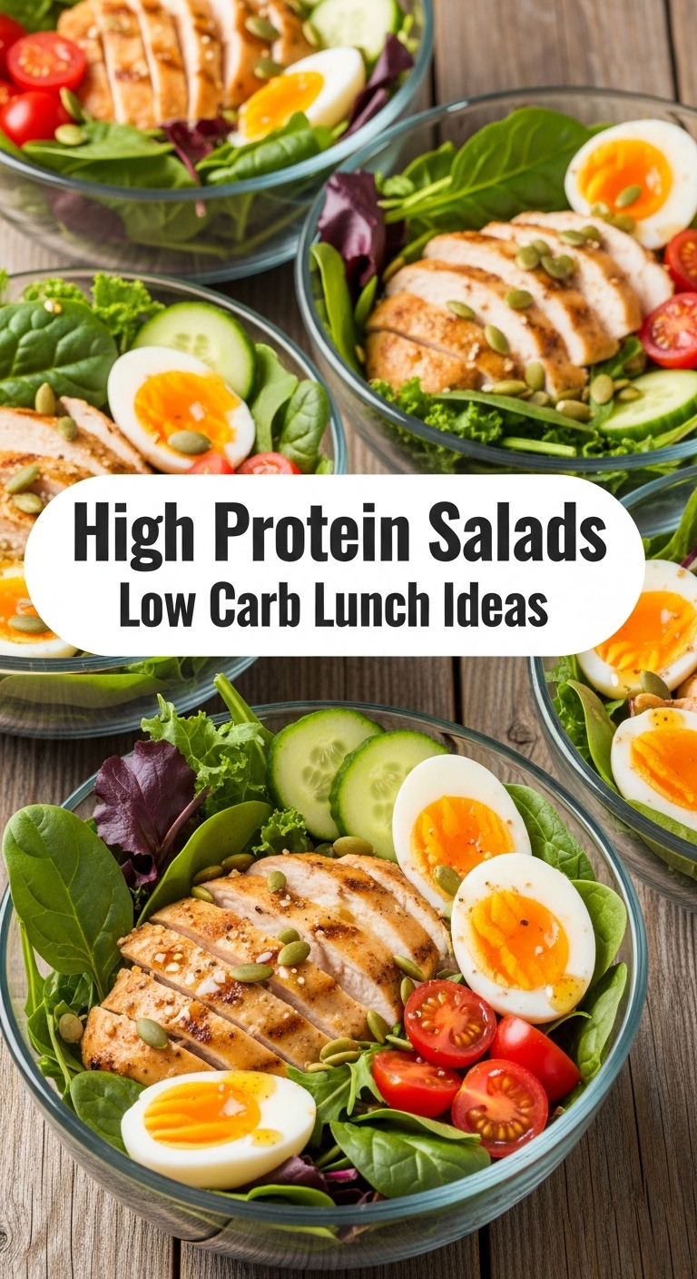 High Protein Salads Low Carb Lunch Ideas