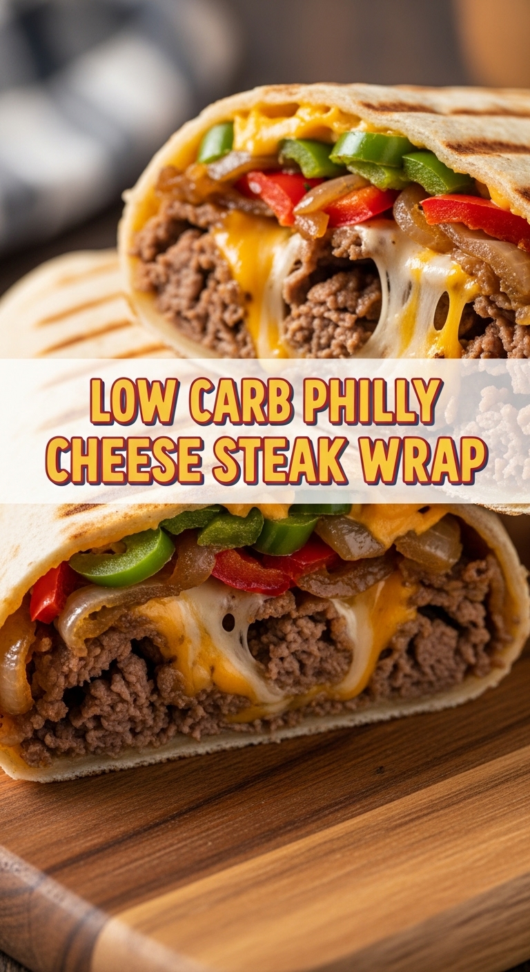 Low Carb Philly Cheese Steak Wrap