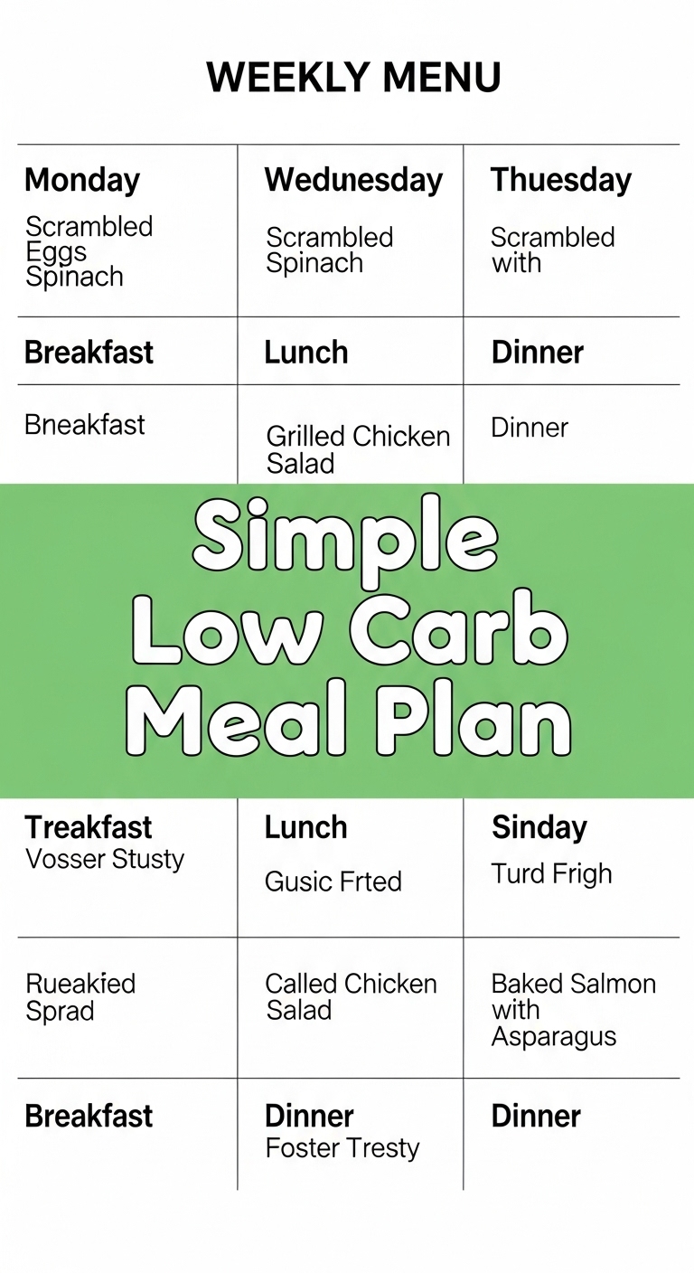 Simple Low Carb Meal Plan