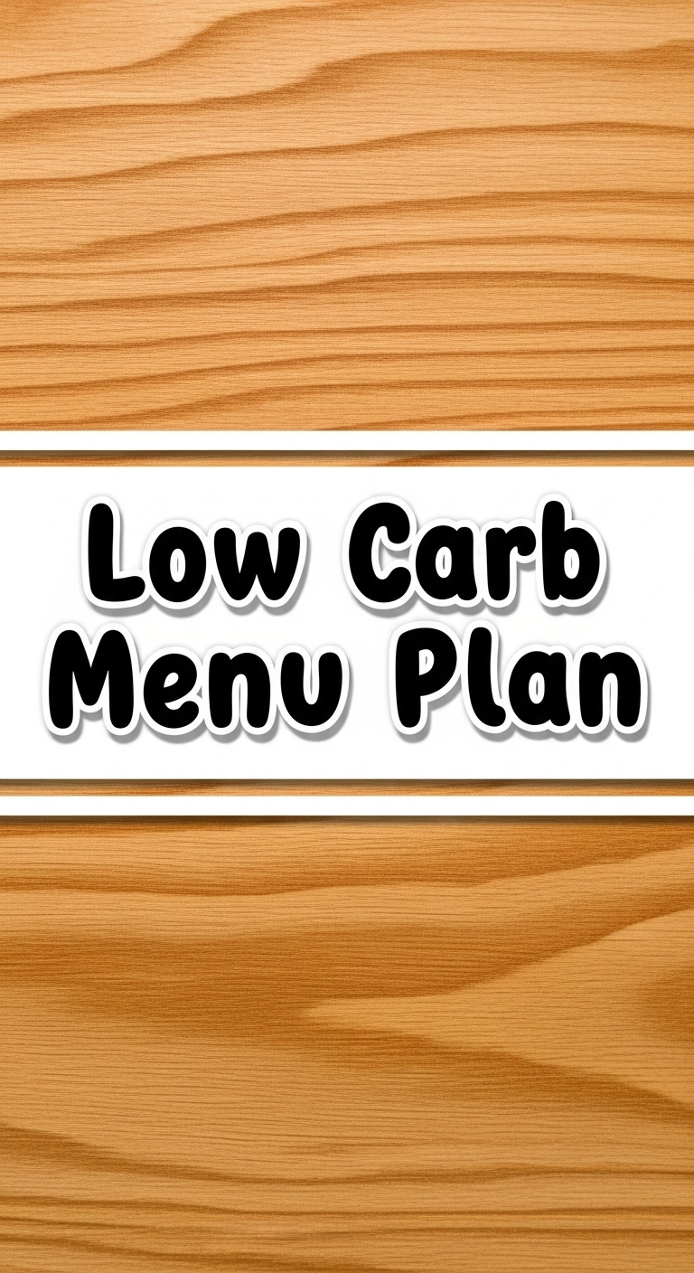 Low Carb Menu Plan