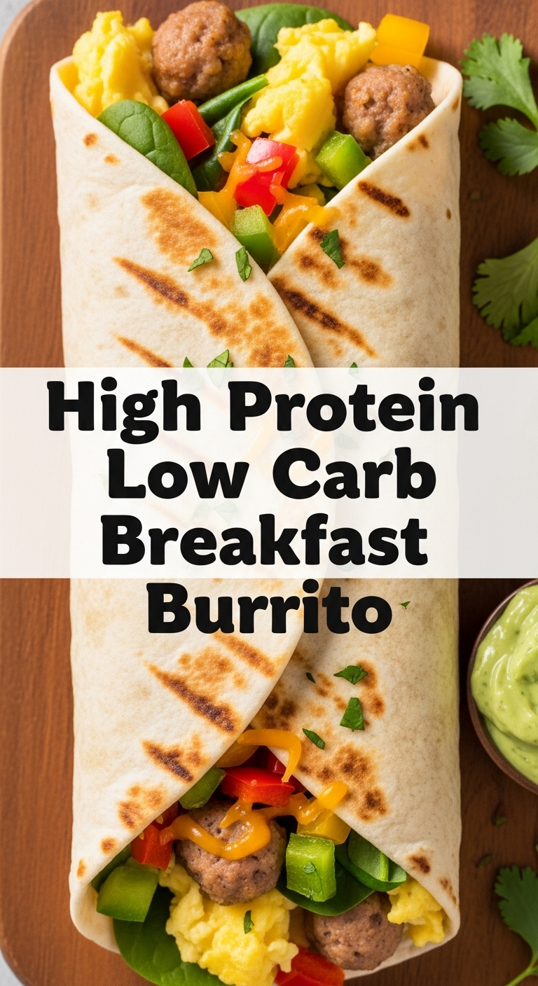 High Protein Low Carb Breakfast Burrito