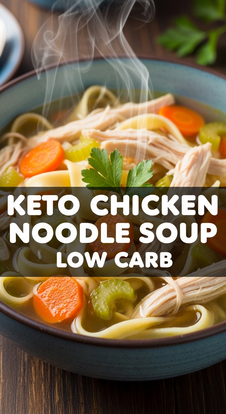 Keto Chicken Noodle Soup Low Carb